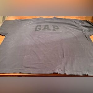 YZY GAP Black Crewneck Logo Tee with Graphic on Back